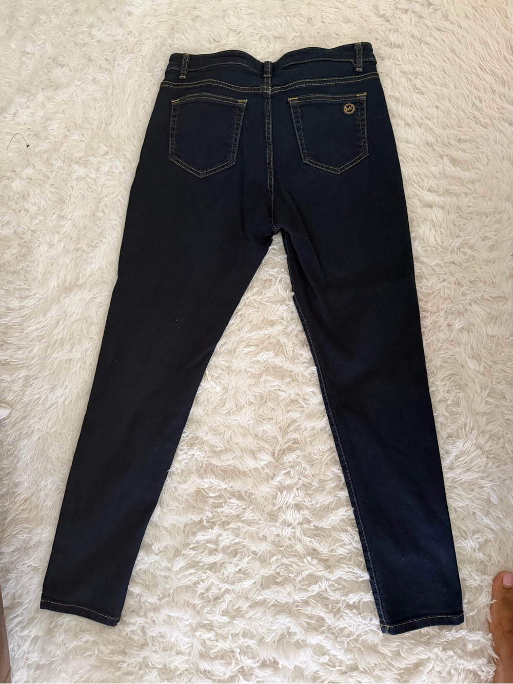 Michael Kors Dark Black Skinny Jeans with Branded Back Pocket